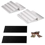 RHBLME 2 Pack Aluminum Ramp Plate Kit, 11.25 Inch, Create Your Own Ramps to Easily and Safely Load & Unload Your Motorcycles, Lawn Equipment, Can Be Used with Trucks, Vans Or Trailers