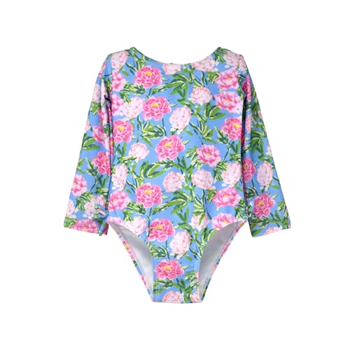 Image of Flap Happy Baby Girls' UPF 50+ Charlie L /S Rash Guard Swimsuit