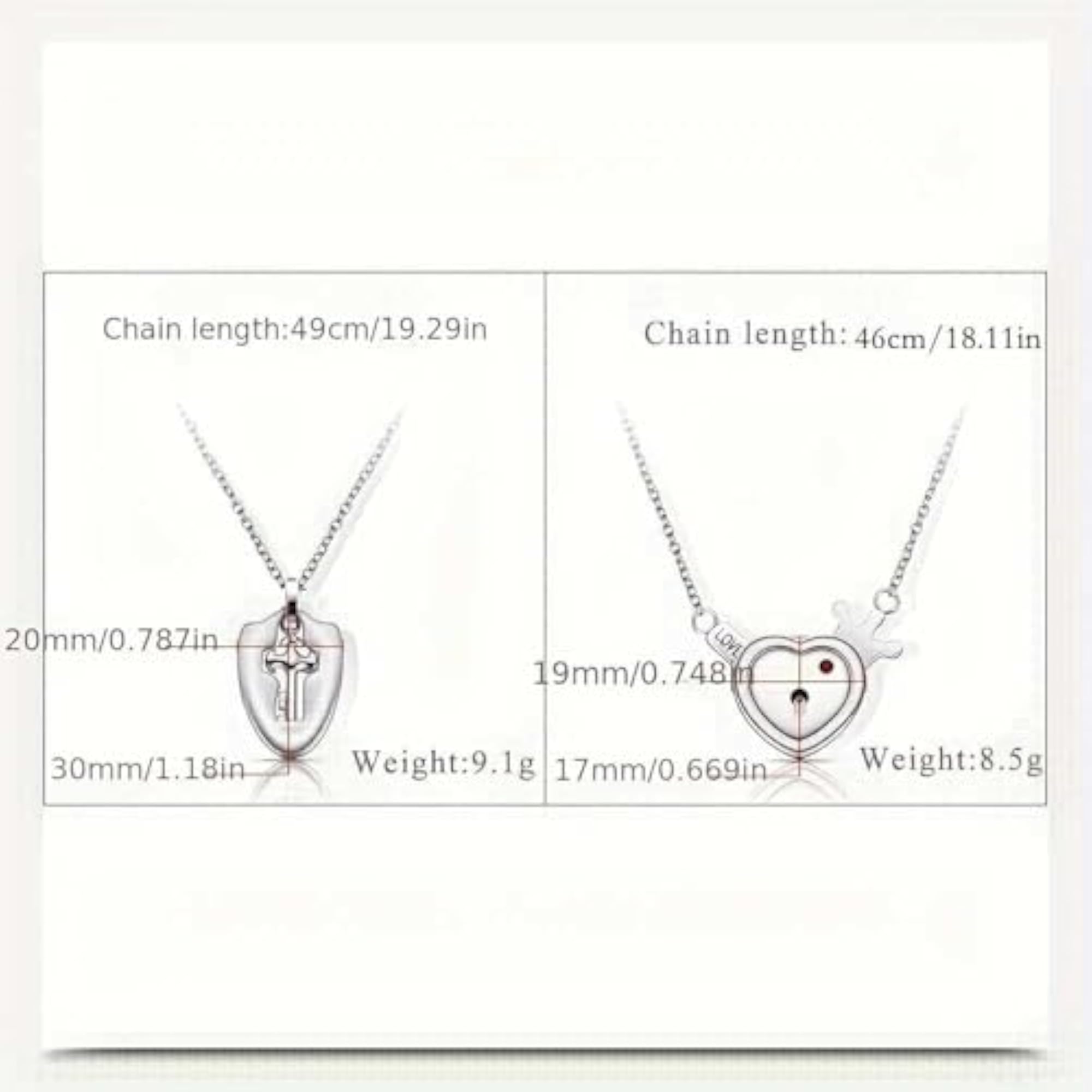 Lock And Key Pendant Necklace Set, Key For Necklace
