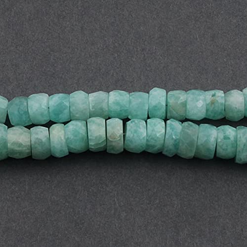 Perles de 7mm amazonite heishi facettée pour fabriquer un bracelet bohème chic lors de vos ateliers