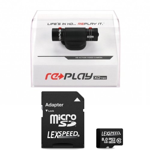 Replay XD720 Full 720p High Definition Wearable Action Video Camera Complete System + 8GB MicroSD