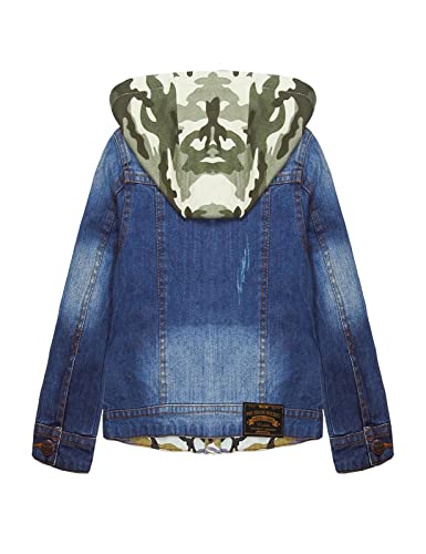 KIDSCOOL SPACE Little Kids Jean Jacket,Embroidery Denim Coat Outfit2