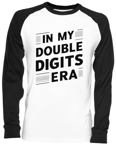 Capzy in My Double Digits Era Blanc Unisex Baseball T-Shirt Mens Womens Baseball