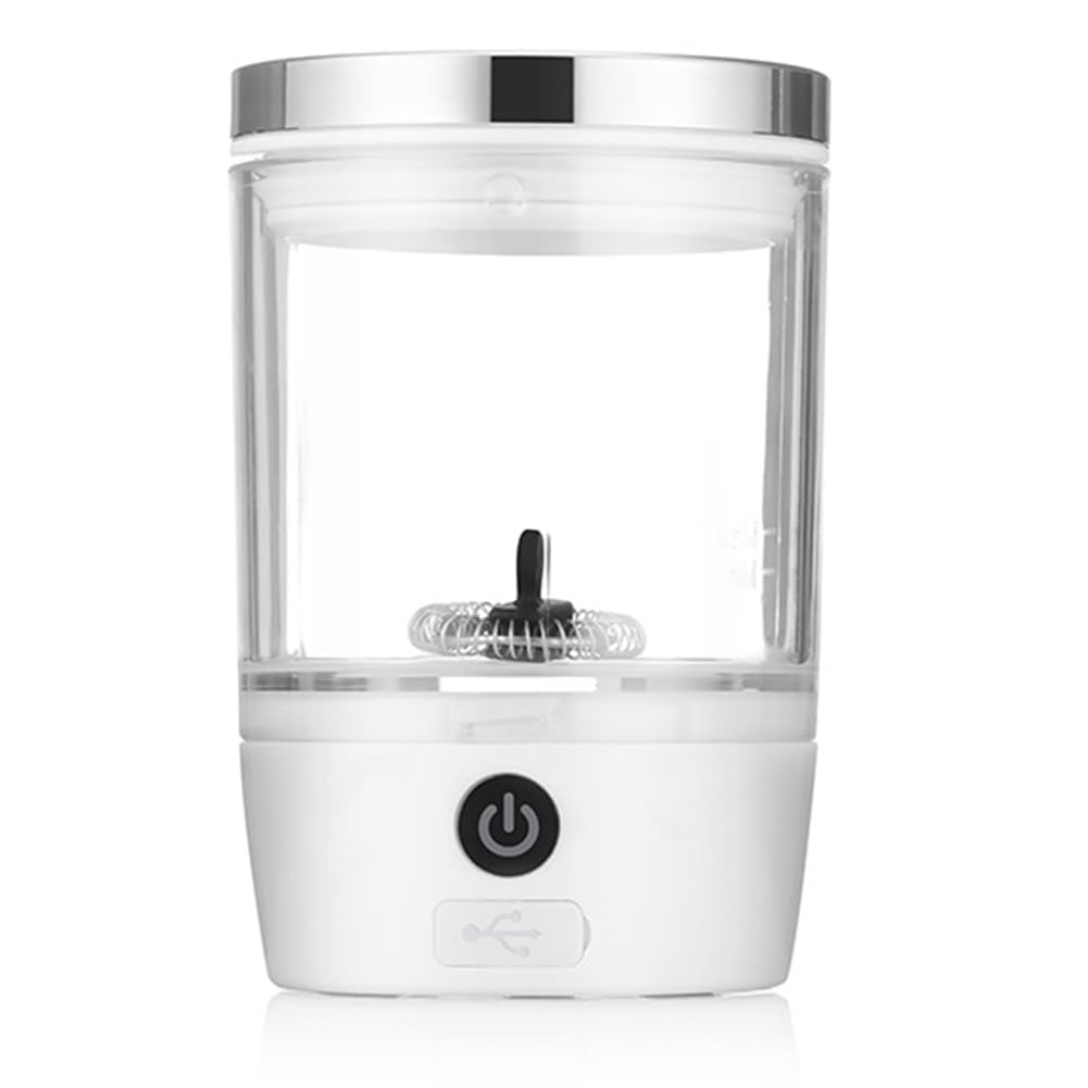 Mousseur à lait automatique portable blanc pour mousse de café de voyage et chocolat