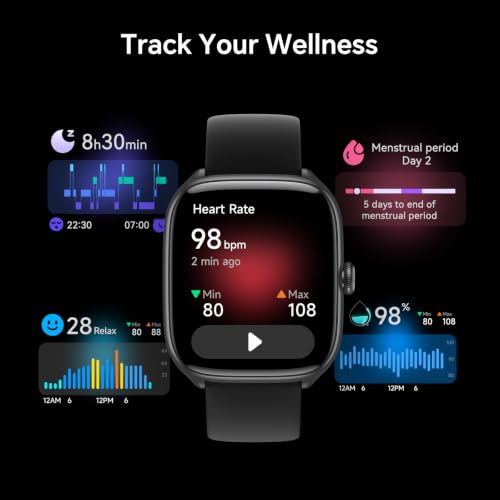 Image of Smart Watches for Women Men[3 Bands], 1.75 inch AMOLED Small Women's Smartwatch