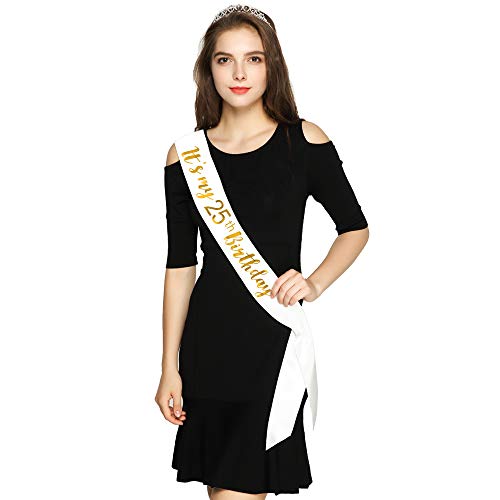 Adbetty"It's My 25Th Birthday" Sash – 25Th Birthday Sash Birthday Girl Sash Birthday Party Favours, Supplies And Decorations #TOP3