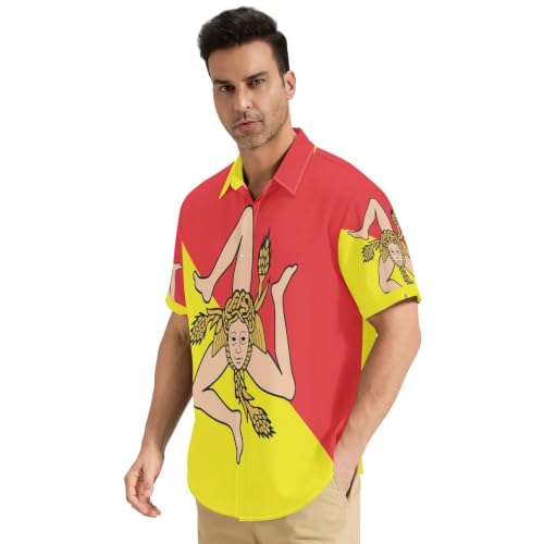 Chemise sicilienne GuoChe pour homme en taille S