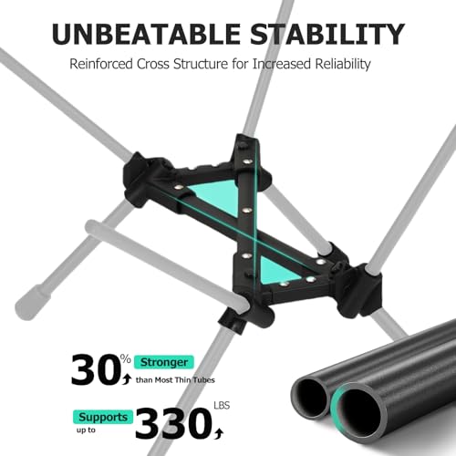 Overmont Ultralight Portable Camping Chair- Lightweight Folding Backpacking Chair, Support up to 330Lbs Compact Beach Chair for Adults with Carry Bag for Backpack Hiking Fishing Outdoor Camp Travel4