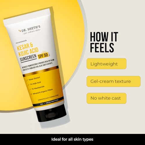 Dr. Sheth's Kesar & Kojic Acid Sunscreen 80g - Image 7