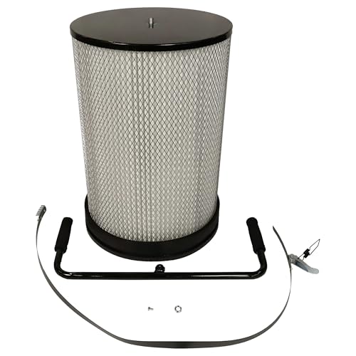 vhbw Feinstaubfilter kompatibel mit BAMATO AB-1500CF Absauganlage - Feinstaub-Filterpatrone mit Reinigungsbürste