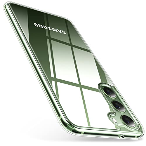 TORRAS Diamond Clear Designed for Samsung Galaxy S23 Case [Never Yellowing] [Military Grade Anti-Drop], Hard PC Back & Flexible Bumper Phone Case for Samsung S23 6.1 inch 2023, Crystal Clear
