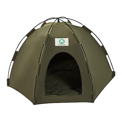 Hunde-Tipi-Bett – Katzenzelt Tragbar Mit Dickem Kissen, Für Haustiere Bis 15 Kg, Höhe 69,5 Cm