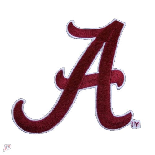 Alabama Crimson Tide A Logo Iron On Embroidered Patch Large