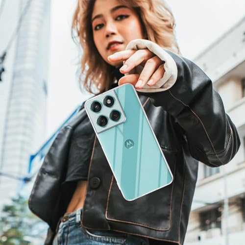 Image of Jkobi Back Cover for Motorola Moto Edge 60 Fusion (Silicone Clear Shockproof Case with Camera Protection | Soft and Flexible | Transparent)