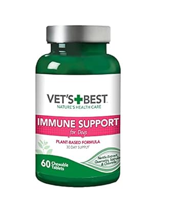 Vet's Best Immune Support Dog Supplement| Promotes Healthy Immune System & Seasonal Allergy Relief | 60 Chewable Tablets