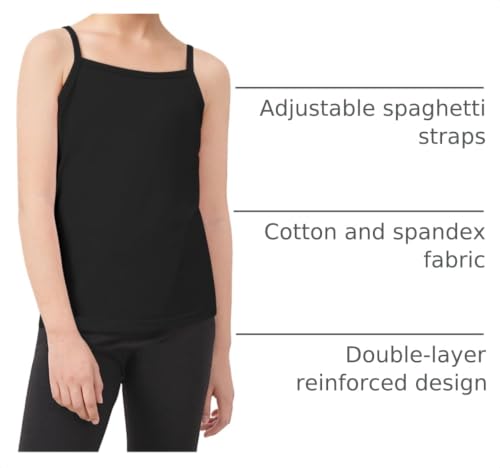 Image of Auranso Girls Undershirts Toddler Camisole Adjustable Straps Cami Tank Tops