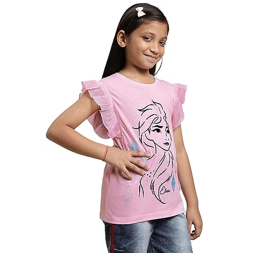 Image of Kidsville Girl's Printed Regular Fit T-Shirt