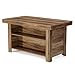 LITTLE TREE 55 Inches Kitchen Island with Storage, 3-Tier Farmhouse Wooden Stationary Island Table with Large Worktop & Leg Room, Modern Coffee Bar Table with Storage Shelf for Kitchen, Rustic Brown