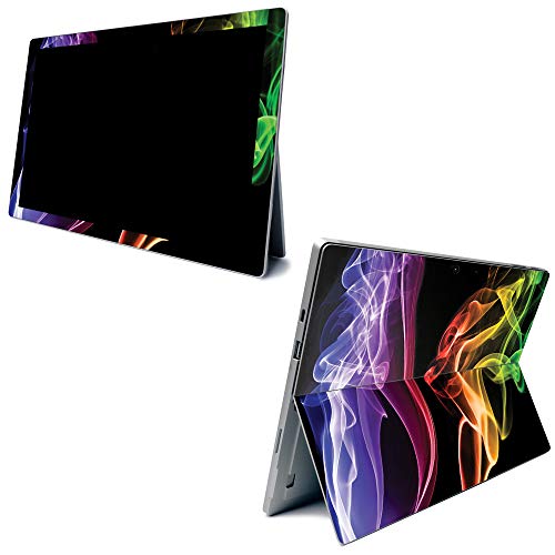 Image of MightySkins Carbon Fiber Skin for Microsoft Surface Pro 7 - Bright Smoke | Textured Carbon Fiber Finish | Easy to Apply, Remove, and Change Styles | Made in The USA