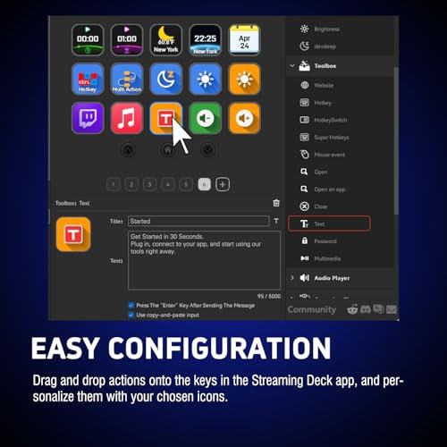 VSDINSIDE Macro Keypad, Stream Controller Deck Gaming Streaming Shortcut Keyboard, 18 Programmable Keys Customizable Visual AI Pad USB Soundboard for OBS, YouTube, Desk Office Setup, Laptop, PC, Mac — view 8