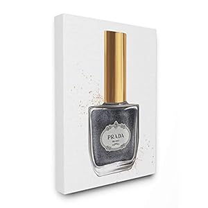 Stupell Industries Makeup Black Nail Polish Gold Fashion, Design by Artist Ziwei Li Wall Art, 36 x 48, Canvas