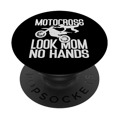 Motocross Look Mom No Hands Funny Dirt Bike Dirt Bike Lover PopSockets PopGrip Intercambiable