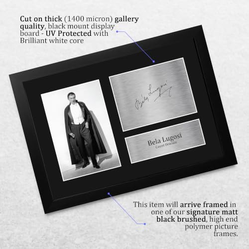 Cuadro Drácula Bela Lugosi A4 decorativo para ambientar tu sala de cine en casa 3
