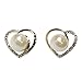 Produktbild Ohrstecker, Herz, Kristall, 9355 Gold, Weiß