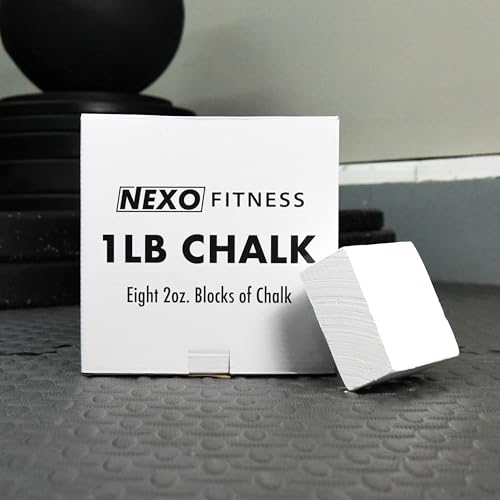 Nexo Premium Chalk for Weight Lifting & ASMR - 1LB (Eight 2oz Blocks) Top Pick Crushable Gym Chalk