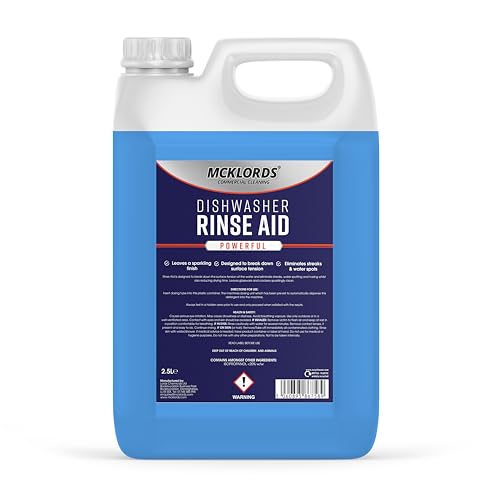 Mcklords Commercial Dishwasher Rinse Aid, Blue, 2.5 Litre