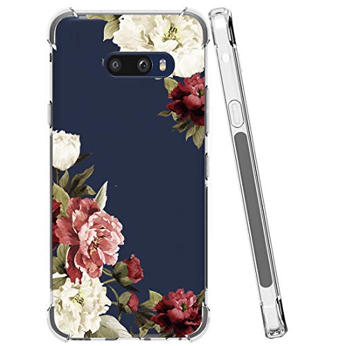 Ueokeird Designed For Lg G8X Thinq Case, For Lg V50S Thinq Cute Case, Slim Shockproof Clear Soft Flexible Tpu Back Phone Case Cover For Lg G8X Thinq/V50S Thinq (Blossom Flower) #TOP12