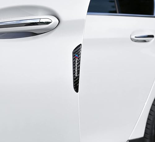 Miniatura 6 de Juego de 4 piezas de tiras protectoras de fibra de carbono para puertas de coche con rendimiento y decoración negra adecuada para BMW 1 2 3 4 5 6 7