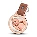 Produktbild Wogenfels - Schlüsselanhänger selbst gestalten mit Fotodruck | Echtes Holz mit Lederband | kreative Geschenkidee Geschenk für Damen/Frauen (Hellbraun)