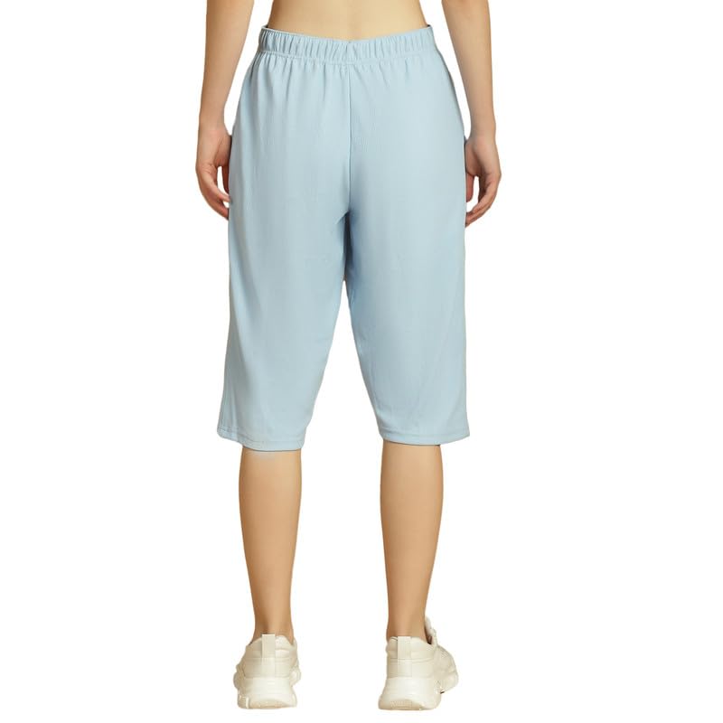 Image of Mack Jonney Solid Regular Fit Polyster Lycra Capri for Women-P