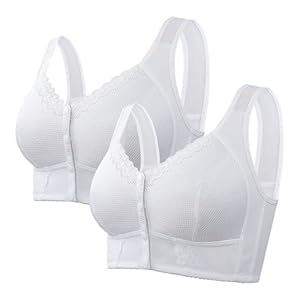 SpuunaW Bras for Women Front Closure Bras Plus Size Bralettes T Shirt Bra Push Up Supportive Bras Full Coverage Everyday Bra