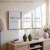 Dream Love Live Quotes set of 3 Unframed Prints, Home Decor Wall Art, Dream Without Fear, Love Without Limits, Live Without Regrets (A4) #4