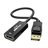 MT-VIKI 4K DP to HDMI Adapter, 4K@60Hz Displayport to HDMI Adapter 2K@120Hz, Compatible with HP, ThinkPad, AMD, NVIDIA- Male to Female, Unidirectional