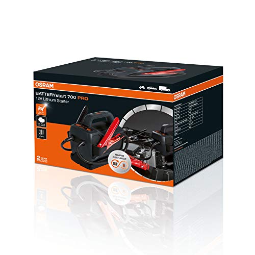 OSRAM Battery Pro 700, KFZ Starthilfe, Jump Starter, Autobatterie Starthilfe, Schnelles Aufladen, Standard