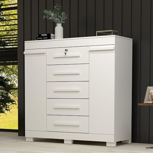 Cômoda 2 Portas 5 Gavetas 100% MDF Coleus Espresso Móveis