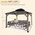 Aoodor 10 x 12 ft. Wood Gazebo,Outdoor Upgrade Cedar Wooden Frame Gazebo with 2-Tier Galvanized Steel Roof, for Patio Backyard Deck and Lawns - Light Grey