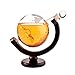 AMAVEL Caraffa Whisky a Mappamondo, Modellino Auto, Decanter con Tappo Ermetico, Bottiglia in Vetro con Incisione Mappa Geografica, Accessori Casa