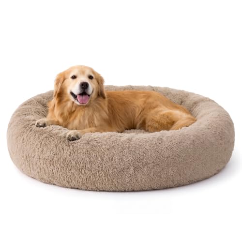 Image of Bedsure SupportMax Calming XXL Dog Bed Extra Large Washable Pet Bed,45in