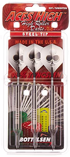 Bottelsen Aces High 90% Tungsten Steel Tip 1/4-Inch Diameter Dart, 24 Gram, White #TOP2