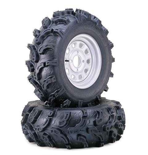 WANDA ATV Tires and Wheels Assembly 25x10-12 Super Mud
