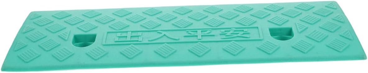 Plastic Driveway Curb Ramp 7cm Green Climbing Pad Mat for Vehicle Wheelchair Thresholds Outdoor Step Ramp Aid