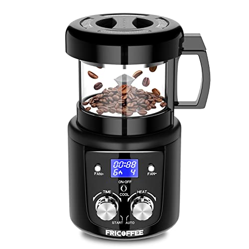 Fricoffee Coffee Roaster Machine, Electric Coffee Bean Roaster 1400W, Auto & Diy Mode Gift For Coffee Lover, Coffee Beginners #TOP3