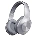 Bluetooth Headphones, LETSCOM 100 Hours Playtime Wireless Headphones Over Ear with Deep Bass, Hi-Fi Sound and Soft Memory Protein Earpads for Travel/Work -Silver