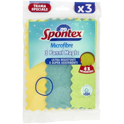 Spontex, Magic Tücher, Aqua-Plus Technologie mit Mikrofaser, 1er Pack (1 x 3 Stück)
