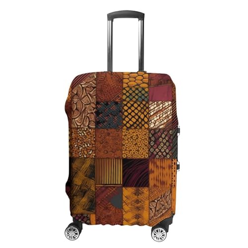 African Style Patchwork Luggage Cover, Washable Elastic Suitcase Cover Protector Fit 18-32 Inch Luggage