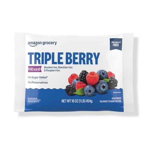 Amazon Grocery, Triple Berry Mix, 16 Oz, Frozen (Previously Happy Belly, Packaging May Vary).